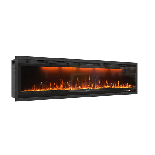 Mondawe 5120 BTU Electric Fireplace With 3 Colors Selectable And Buttons Or Remote Control