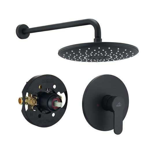 Mondawe 10 Inch Shower Faucet Set Complete, Wall Mounted Shower System with Valve