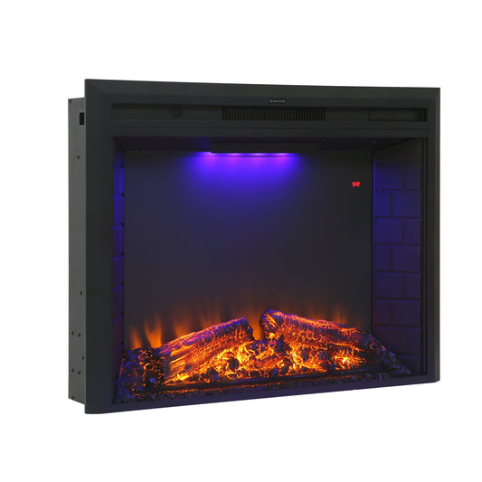 Mondawe 5000BTU Electric Fireplace With 5 Brightness Levels/3 Flame Colors With Panel/Remote Control