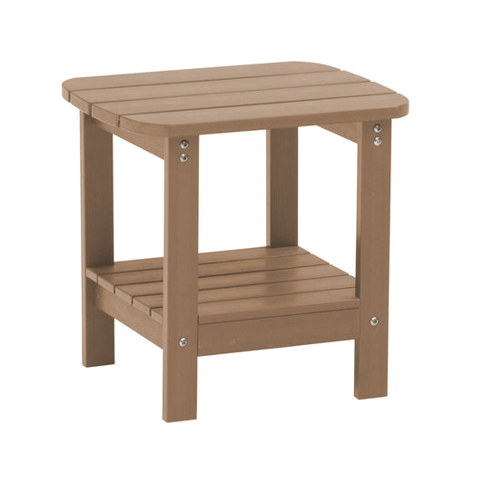 MONDAWE Patio Outdoor Side Table HDPE Adirondack Table Weather Resistant Small Outdoor Table