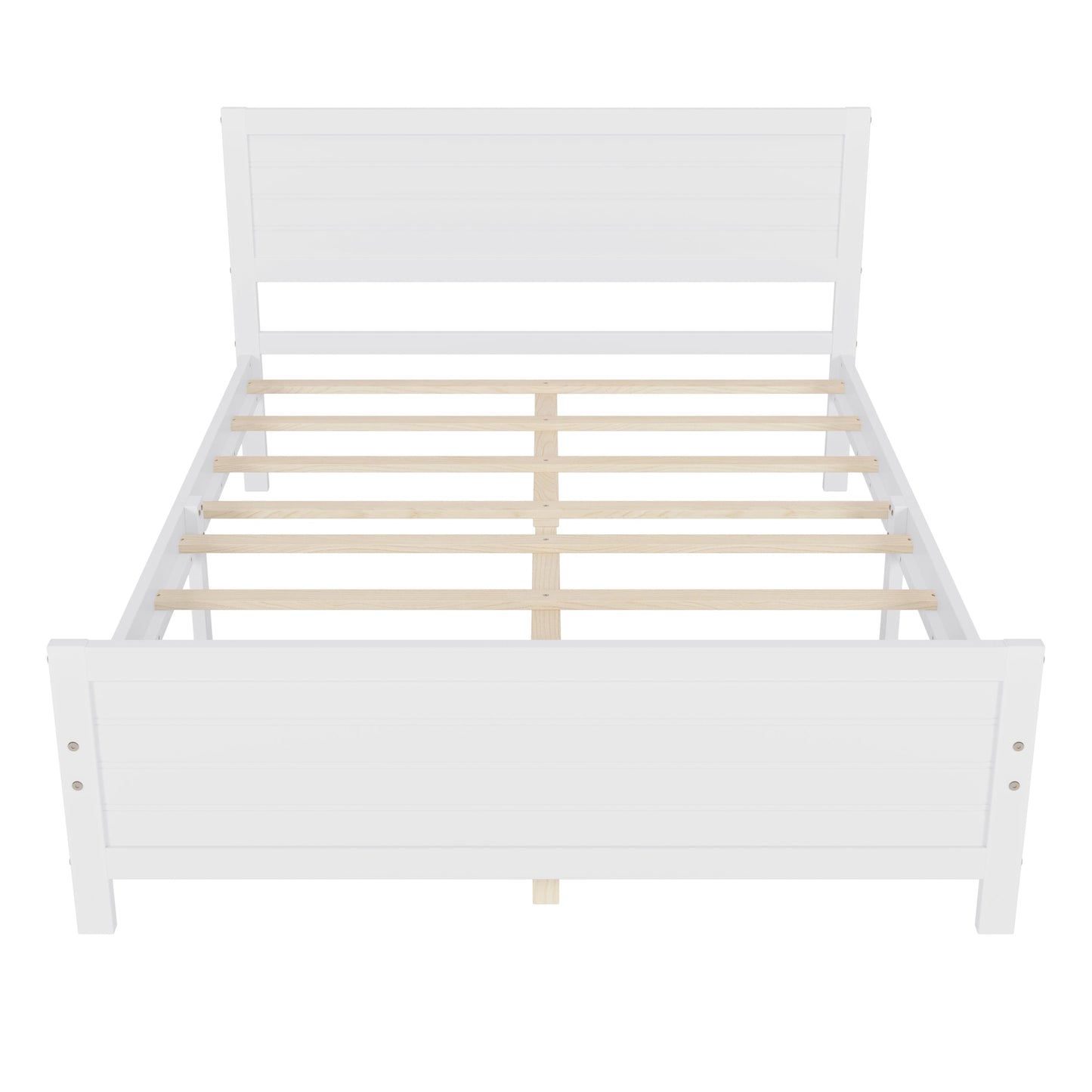 Mondawe Queen Size Wooden Platform Bed Frame,With Headboard And No Need For Box Spring Bed Frame