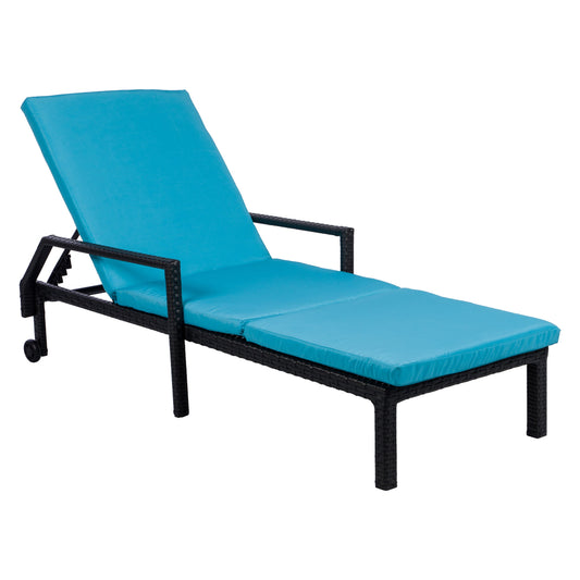 MONDAWE Adjustable Patio Outdoor Chaise Lounge Chair Set with Polyester Cushions Garden