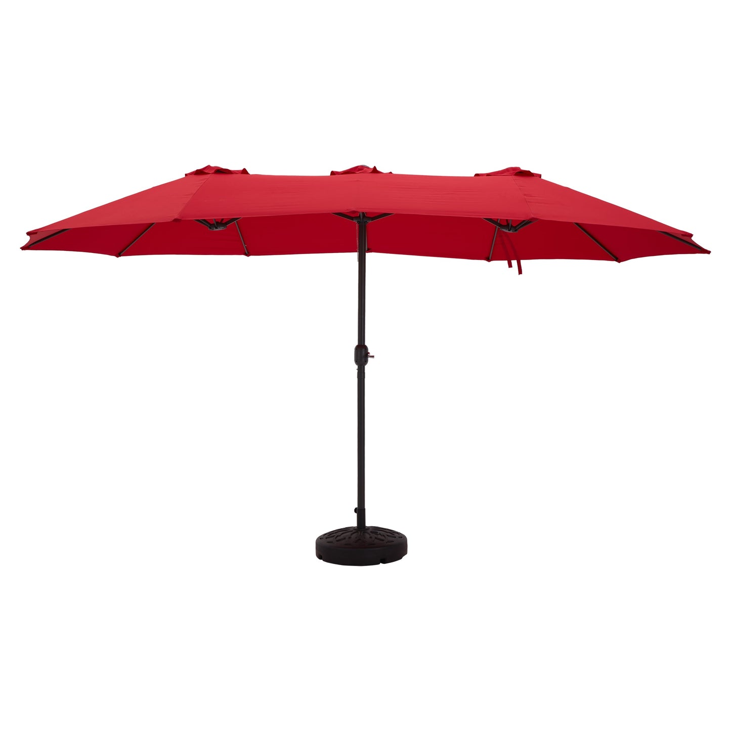 MONDAWE 15x9 ft Double-Sided Rectangular Outdoor Twin Patio Market Umbrella