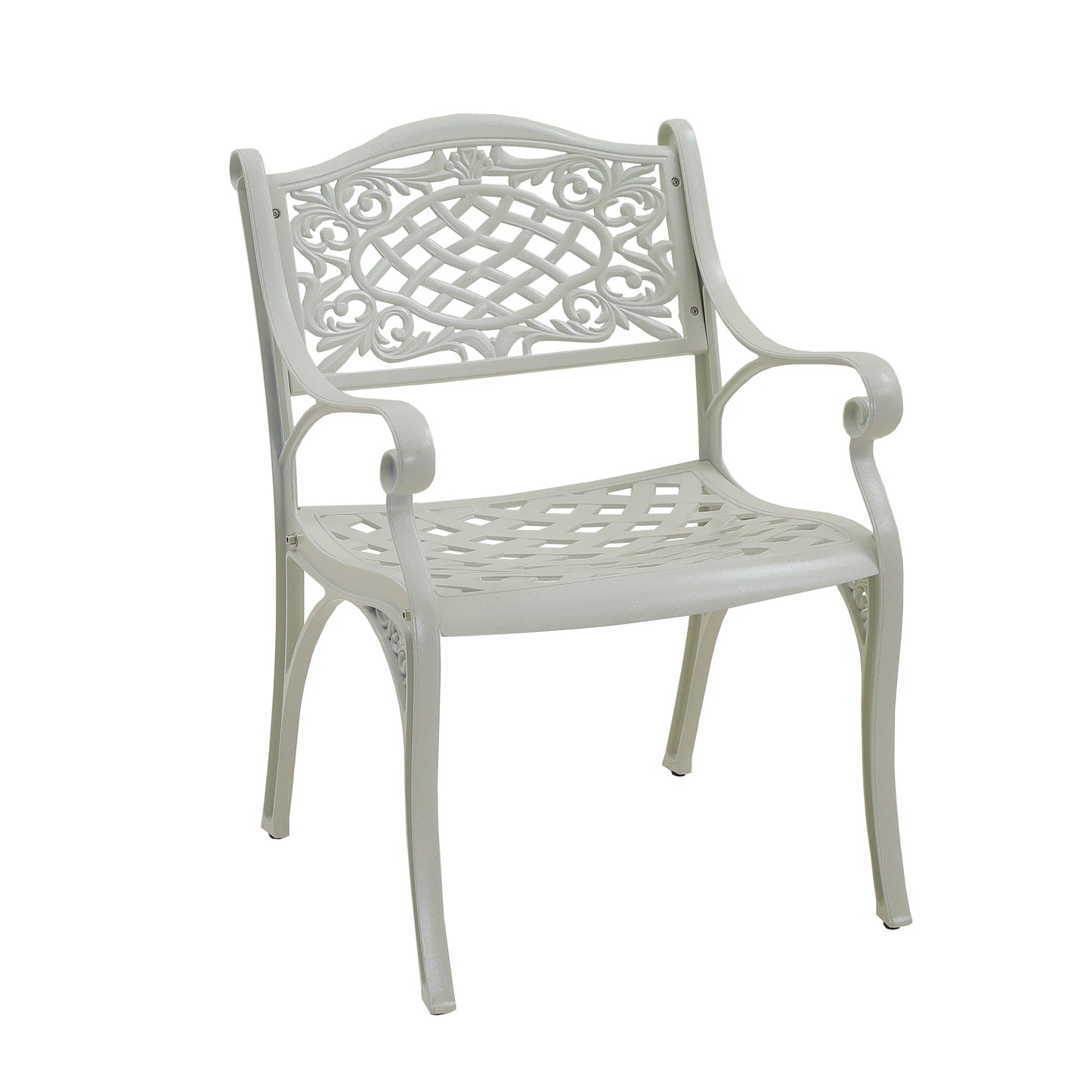 MONDAWE Cast Aluminum Stationary Dining Chairs Outdoor Dining Armchair£¨Set of 2£©