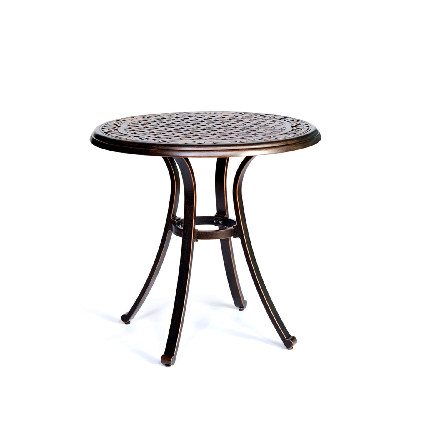 MONDAWE 28 in. H Outdoor Bistro Table Elegant Aluminum Round Table for Patio Balcony