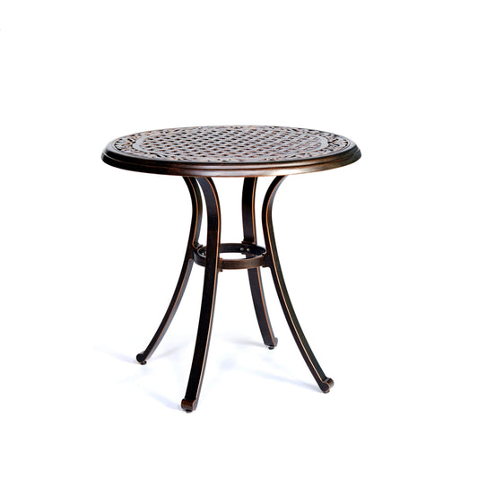 MONDAWE 28 in. H Outdoor Bistro Table Elegant Aluminum Round Table for Patio Balcony